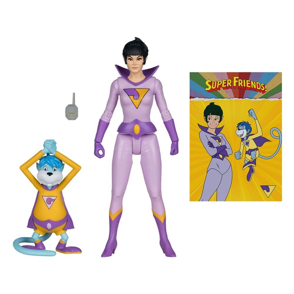 DC Retro Super Friends Action Figure Jayna & Gleek (Red Platinum Edition) 15 cm